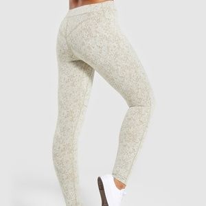 GYMSHARK WOMENS FLEUR TEXTURE LEGGINGS S Small